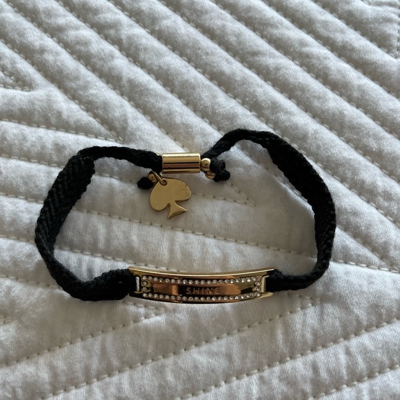 kate spade shine gold, diamond and canvas bracelet - Picture 1 of 1